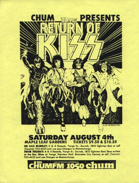 Poster from Toronto, Canada 04 August 1979 show