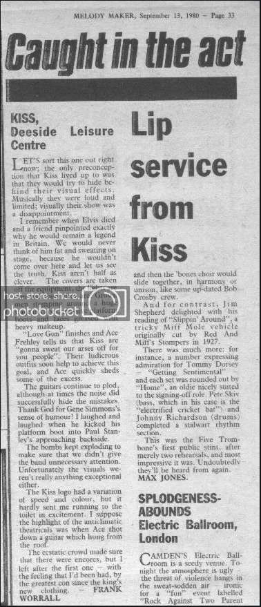 Review from 06 September 1980 show Chester (Queensferry), England