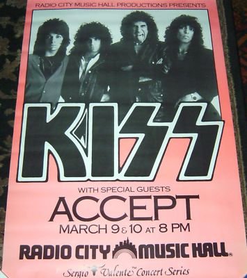 Poster from New York, NY, USA 09 March 1984 show