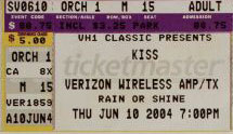 Ticket from San Antonio, TX, USA 10 June 2004 show