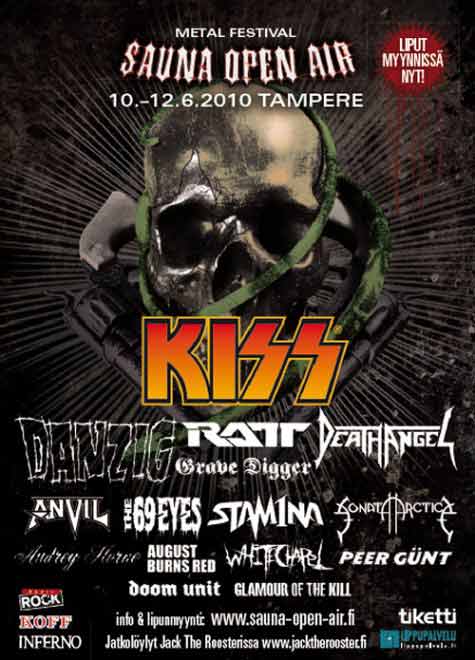Poster from Tampere, Finland 10 June 2010 show