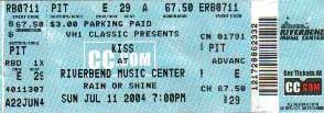 Ticket from Cincinnati, OH, USA 11 July 2004 show