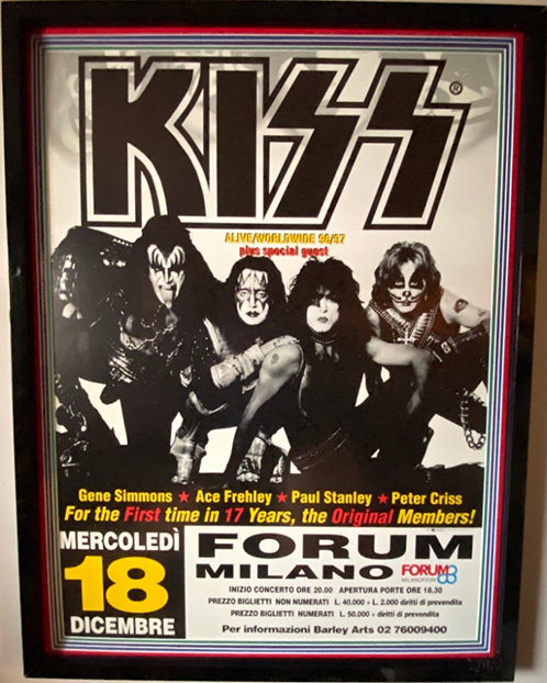 Poster from Milano, Italy 18 December 1996 show