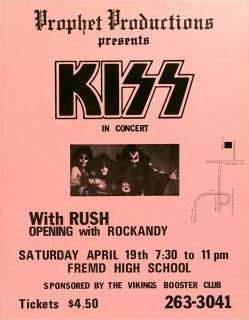 Poster from Palatine (Chicago), IL, USA 19 April 1975 show