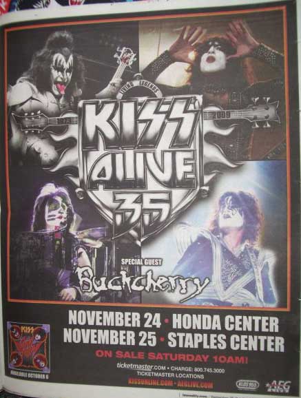 Poster from 25 November 2009 show Los Angeles, USA