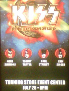 Poster from 28 July 2011 show Verona, NY, USA