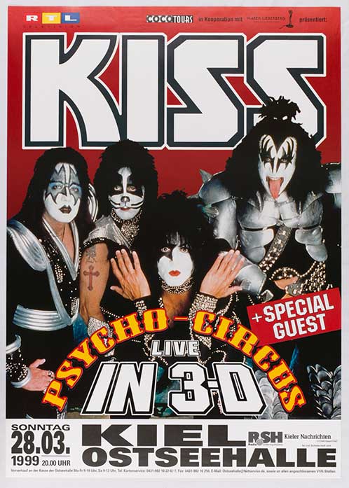 Poster from Kiel, Germany 28 March 1999 show