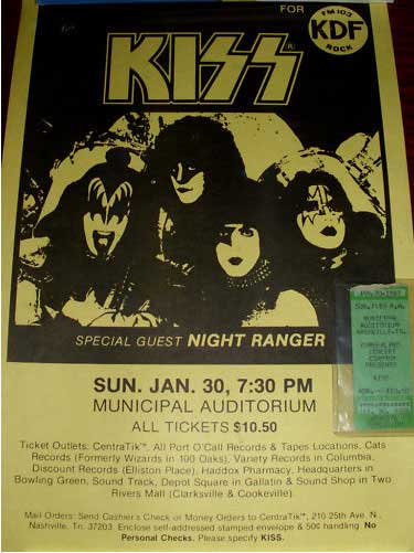 Poster from Nashville, TN, USA 30 January 1983 show