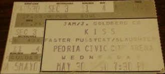 Ticket from Peoria, IL, USA 30 May 1990 show