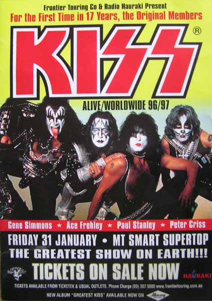 Poster from 31 January 1997 show Auckland New Zealand