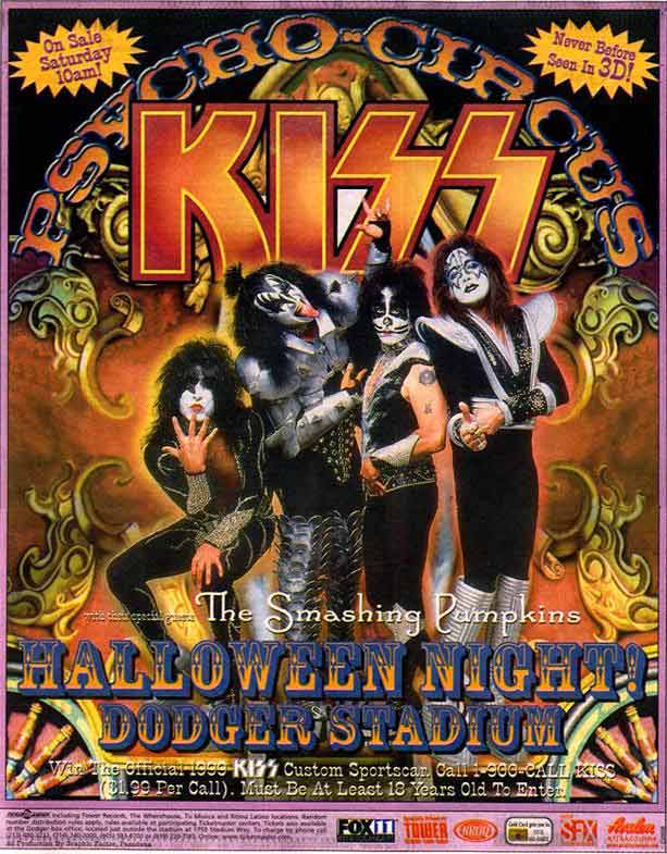 Poster from Los Angeles, CA, USA 31 October 1998 show