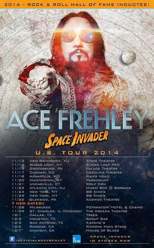 Poster from Ace Frehley Uncasville, CT, USA 21 November 2014 show