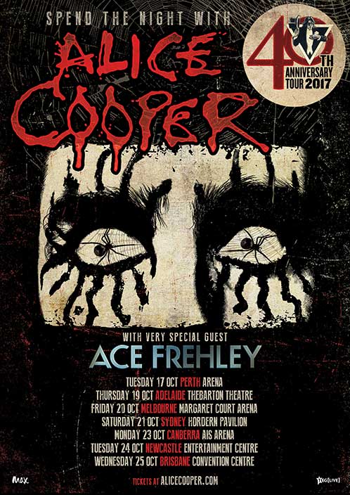 Poster from Ace Frehley Sydney, Australia 21 October 2017 show