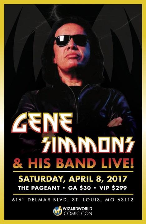 Advert from Gene Simmons Solo St. Louis, MO, USA 08 April 2017 show