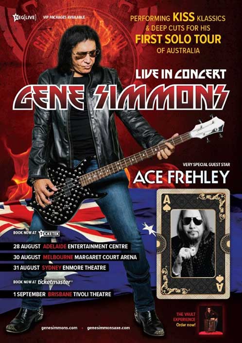 Poster from Ace Frehley Melbourne, Australia 30 August 2018 show