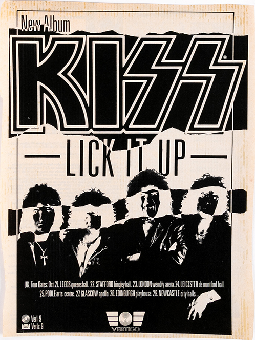 Poster from Stafford, England 22 October 1983 show