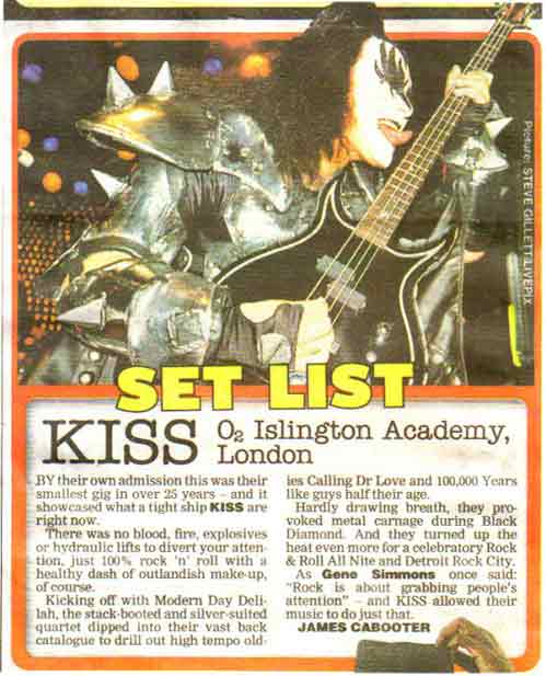 Review from London, England 02 March 2010 show