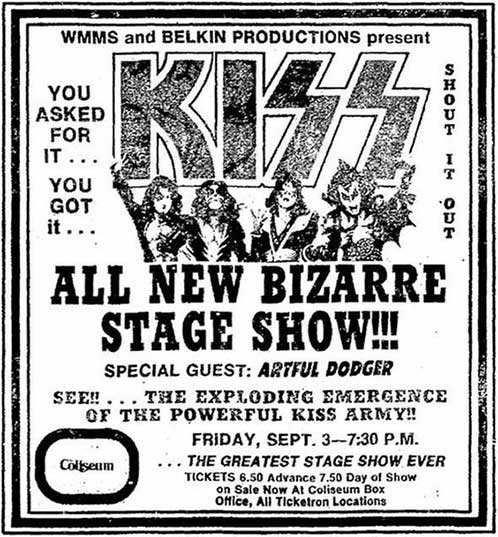 Poster from Richfield (Cleveland), OH, USA 03 September 1976 show