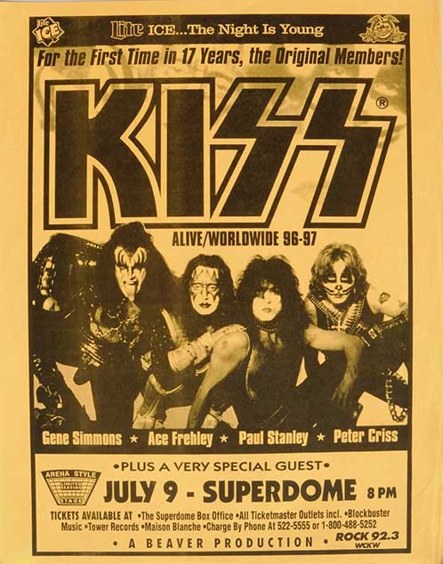 Poster from 09 July 1996 show New Orleans, LA, USA