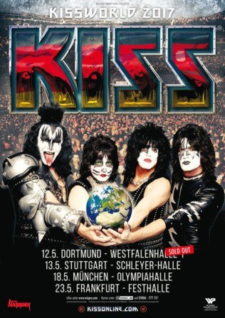 Poster from Kiss Munchen, Germany 18 May 2017 show