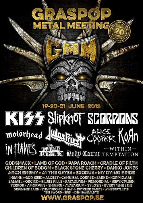 Poster from Dessel, Belgium 19 June 2015 show