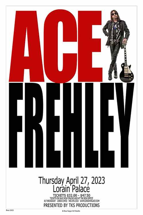 Poster from Ace Frehley Lorain, OH, USA 27 April 2023 show