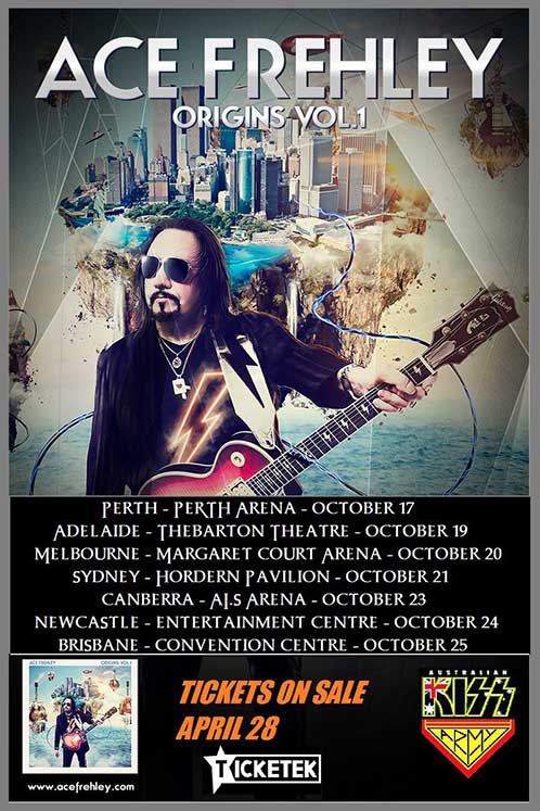 Poster from Ace Frehley Sydney, Australia 21 October 2017 show